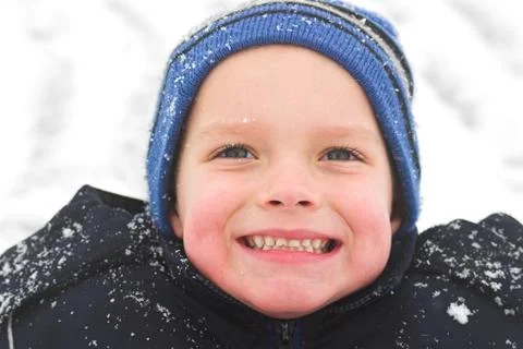 Playing outside in the winters Stock Photos