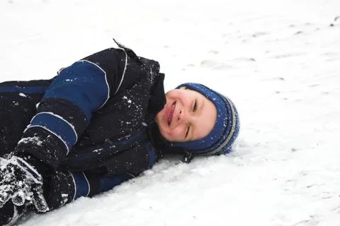 Playing outside in the winters Stock-Fotos