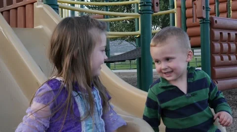 Playing at the park. Stock Footage 41080674