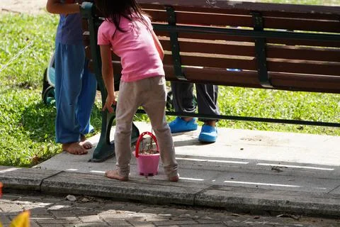 Playing in the park Stock Photos