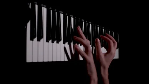 Playing piano 4k Stock Footage 143699785