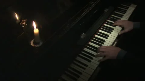 Playing the piano 8 Video stock 12712683