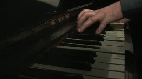 Playing the piano 9 Video stock 12715358