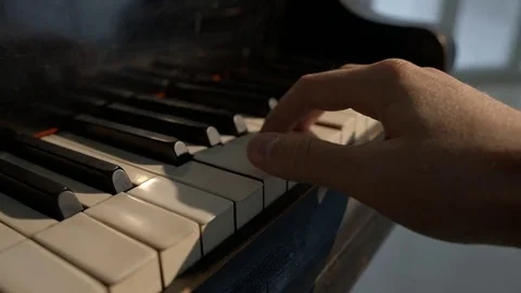Playing the piano, close-up Stock Footage 71010843