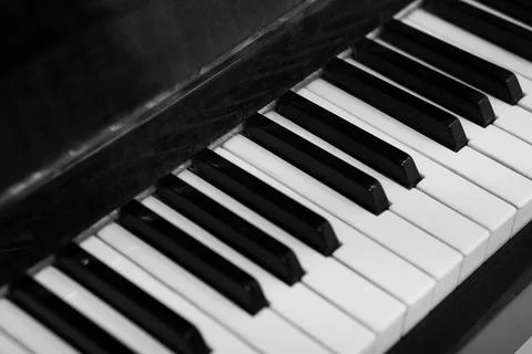 Playing the piano close up Stock Photos