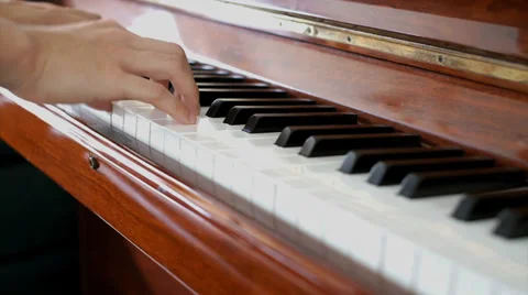 Playing Piano Stock Footage 30201969