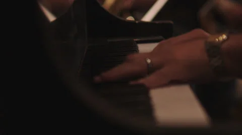 Playing piano Stock Footage 32327659
