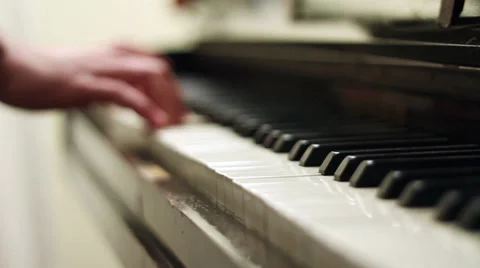 Playing Piano Stock Footage 34733769