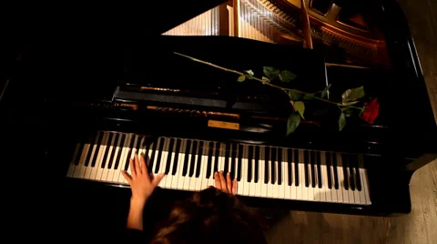 Playing piano Stock Footage 36812483