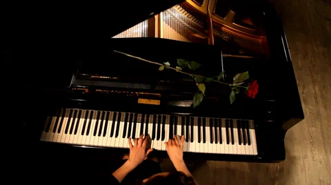 Playing piano Stock Footage 36812519