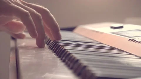 Playing the piano Stock Footage 41450385