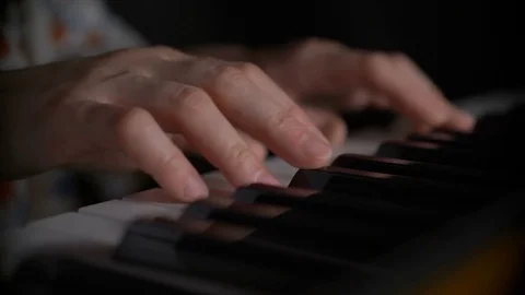 Playing piano Stock Footage 82642889