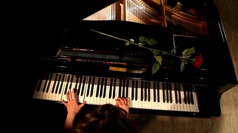Playing piano Stock Footage 82850515