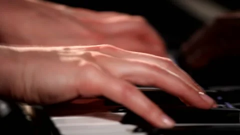 Playing piano Stock Footage 100555000