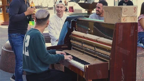 Playing the piano Stock Footage 102223943