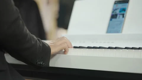 Playing piano Video stock 164818305