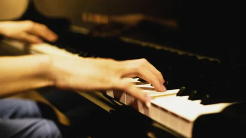 Playing the Piano Stock Footage 220604579