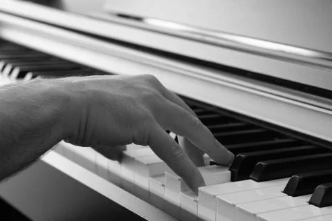 Playing the piano Stock Photos