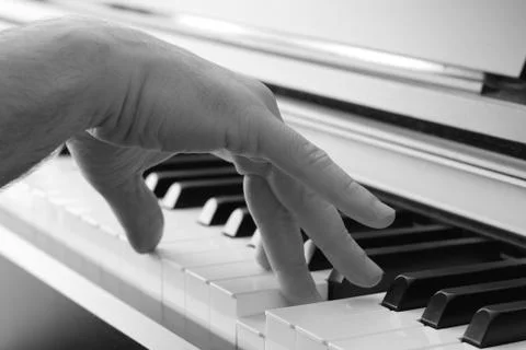 Playing the piano Stock Photos