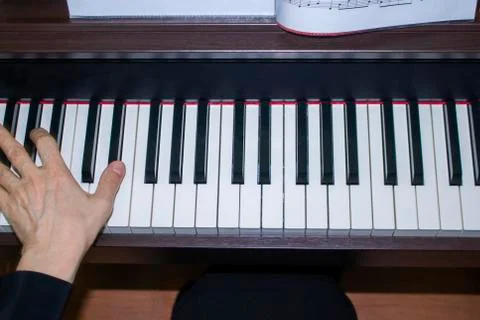 Playing the piano. Stock Photos