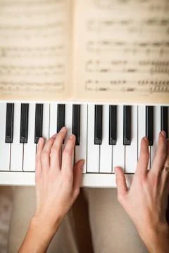 Playing Piano  Stock-Fotos