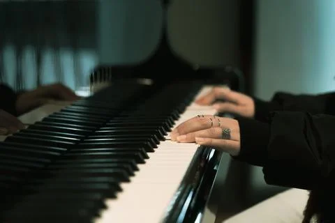 Playing piano Stock Photos