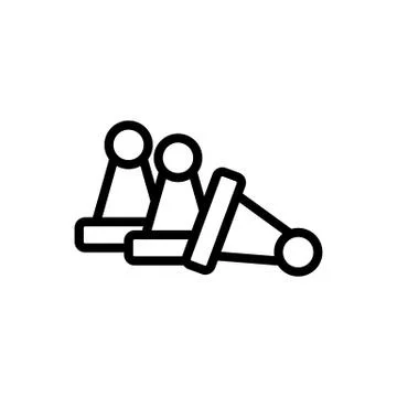 Playing pieces icon vector outline illustration 스톡 일러스트