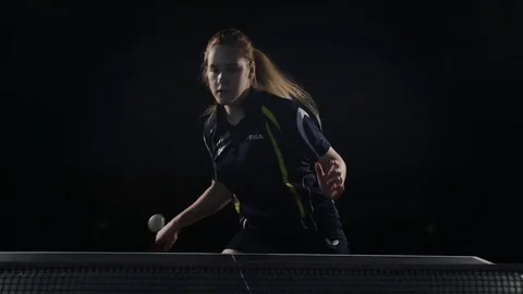 Playing ping pong Stock Footage 75634142