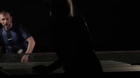 Playing ping pong Stock Footage 75639239