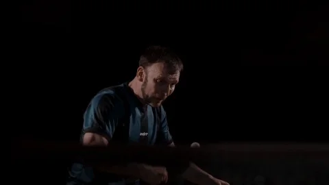 Playing ping pong Stock Footage 75639274