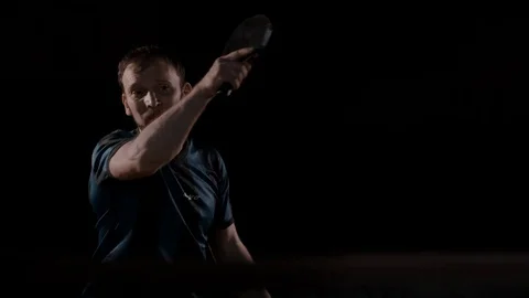 Playing ping pong Stock Footage 75639288