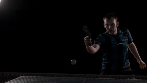 Playing ping pong Stock Footage 75639311