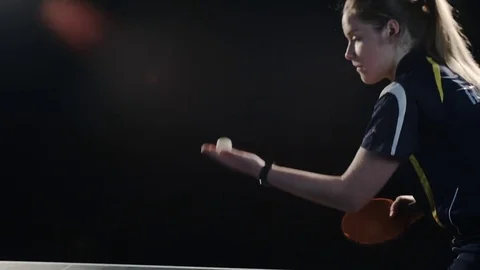 Playing ping pong Stock Footage 75639337