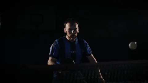 Playing ping pong Stock Footage 75639345