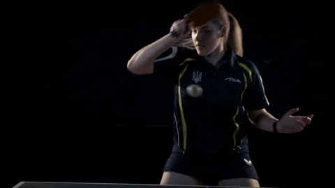 Playing ping pong Stock Footage 75639355