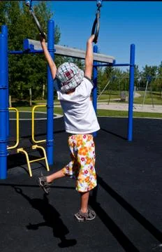 Playing in playground Stock Photos
