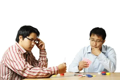 Playing poker Stock Photos