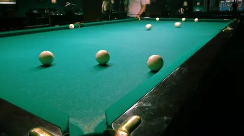 Playing pool, ball closeup view Stock Footage 21256789