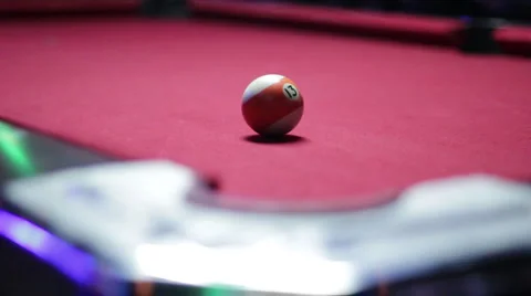 Playing Pool at Billiard Hall Stock Footage 1644292