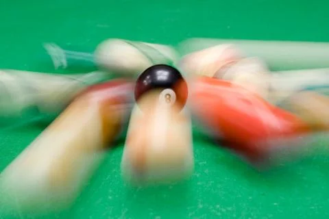 Playing Pool Billiard Stockfoto's