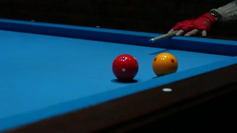 Playing pool in a club Stock Footage 170058818