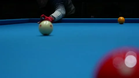 Playing pool in a club Stock Footage 170058898