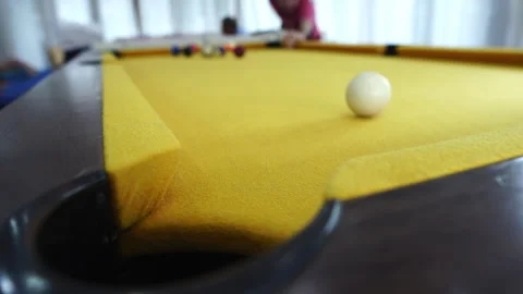 Playing pool in the club Stock Footage 246749763