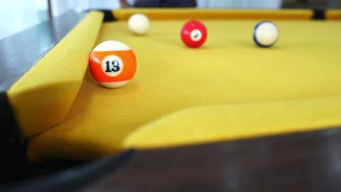 Playing pool in the club Stock Footage 246926387