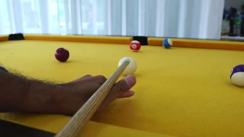 Playing pool in the club Stock Footage 246956104