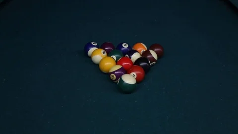 Playing Pool with friends Stock Footage 89615124