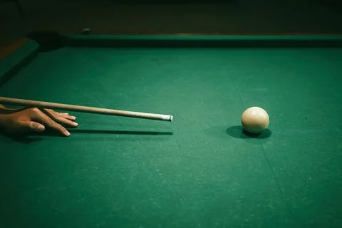Playing pool in a night pub Stock-Fotos