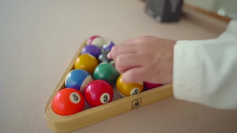 Playing Pool Table Video stock 188534399