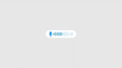 Playing record voice message animation with alpha channel Stock Footage 331056892