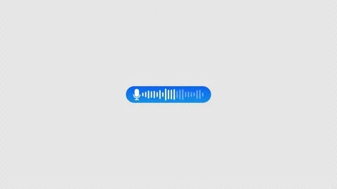 Playing record voice message animation with alpha channel Stock Footage 331057001